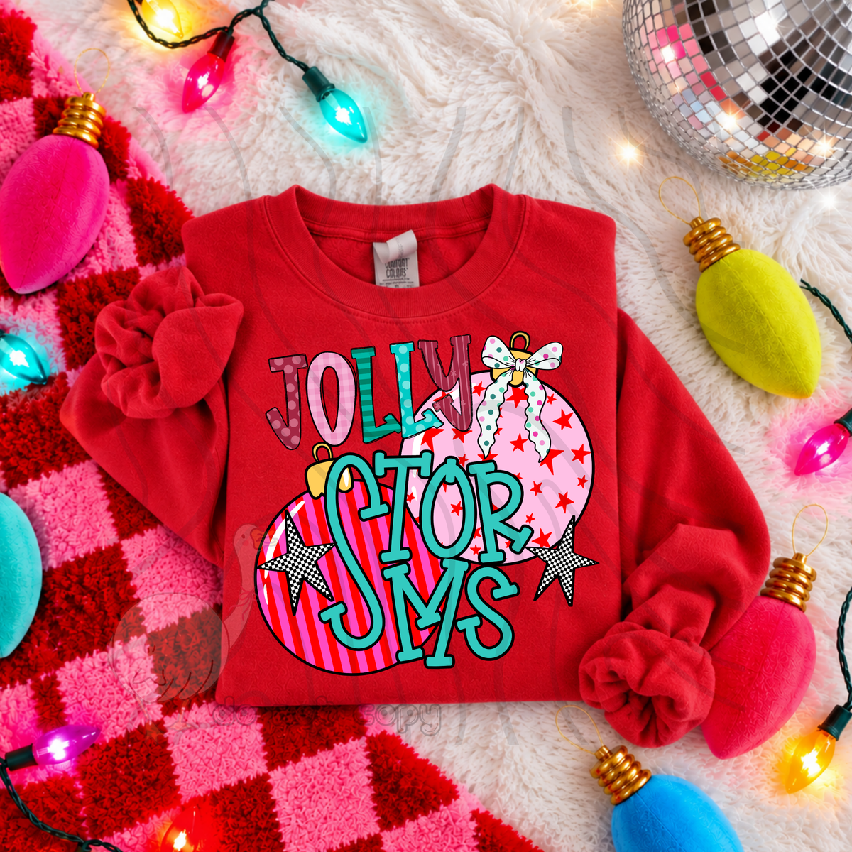 Jolly Storms pink ornaments (DKD) DTF Transfer