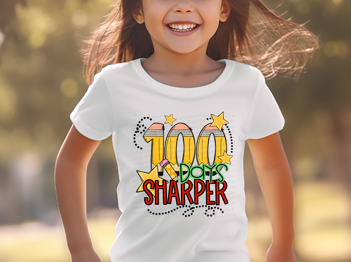 100 Days Sharper Pencil 117108 DTF Transfer