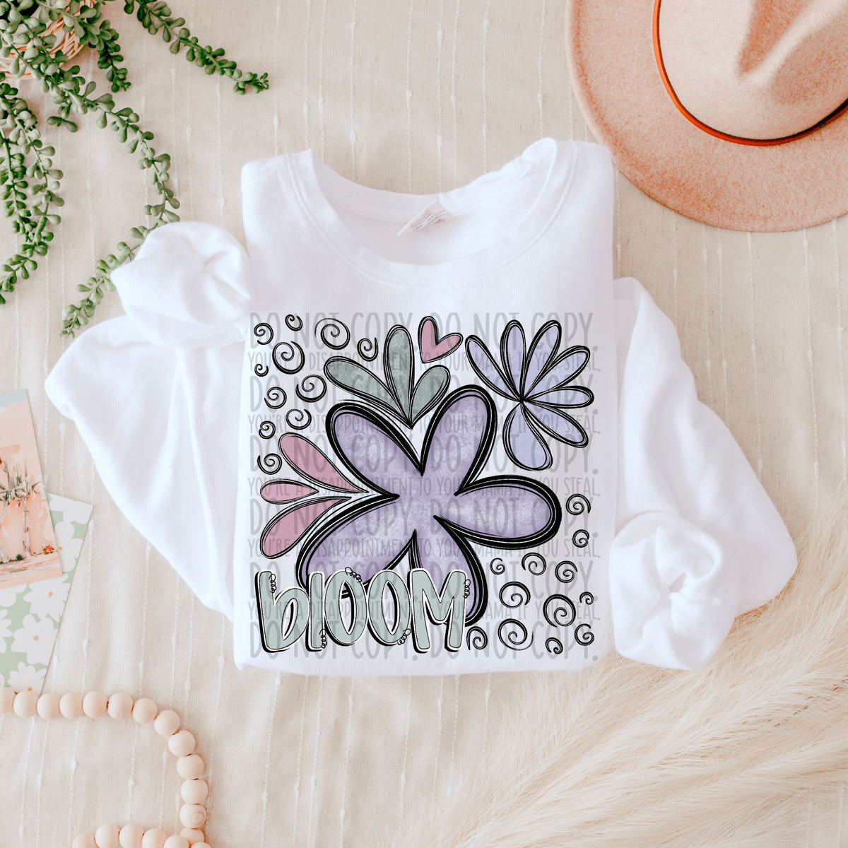 Bloom purple flower (SWD) 106895 DTF transfer