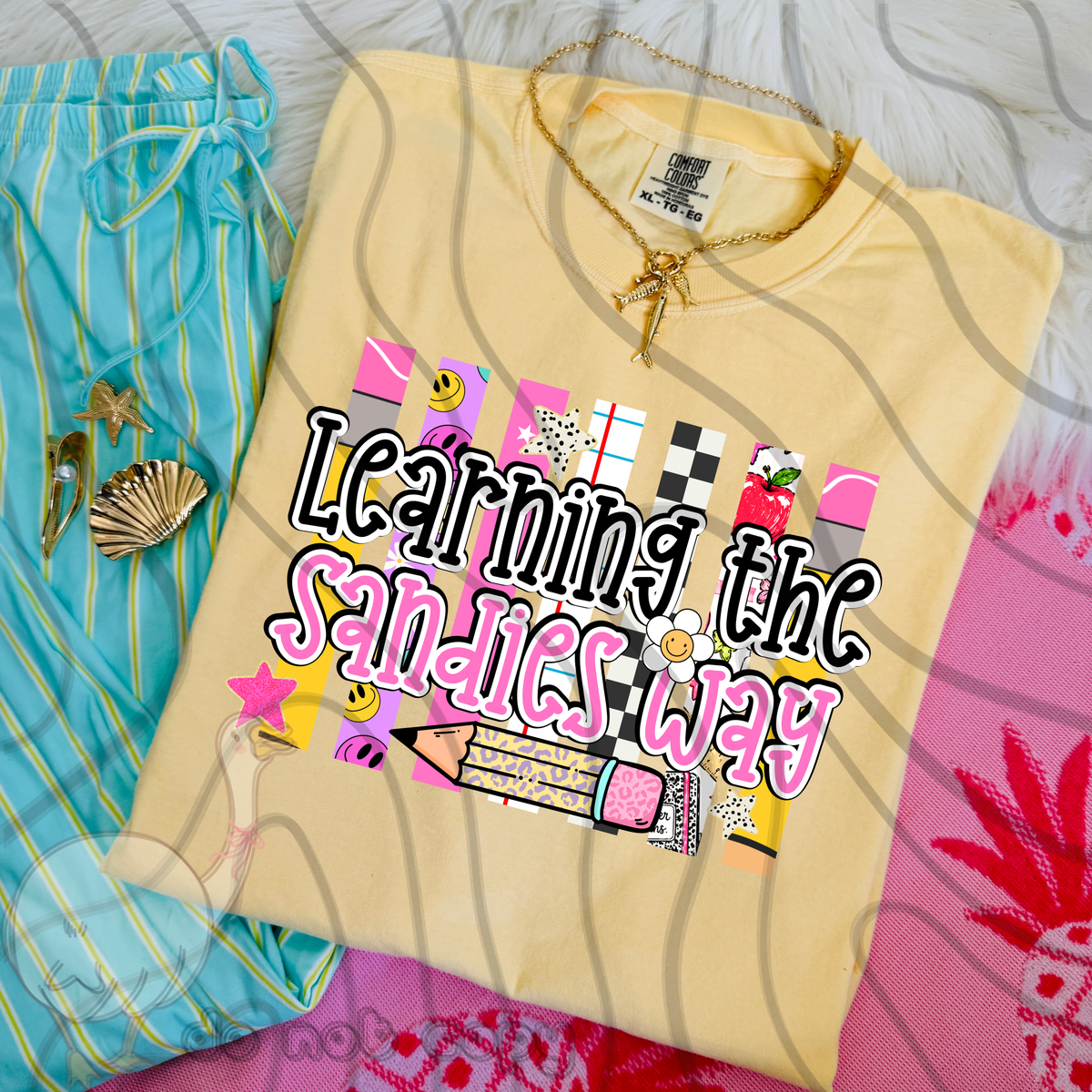 Learning the sandies way school stripes (DKD) DTF Transfer