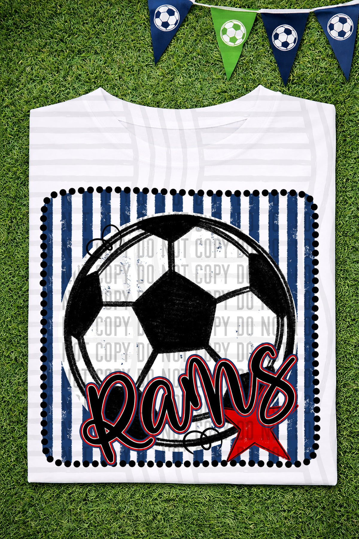 Rams RWB Framed (Caplinger) DTF transfer