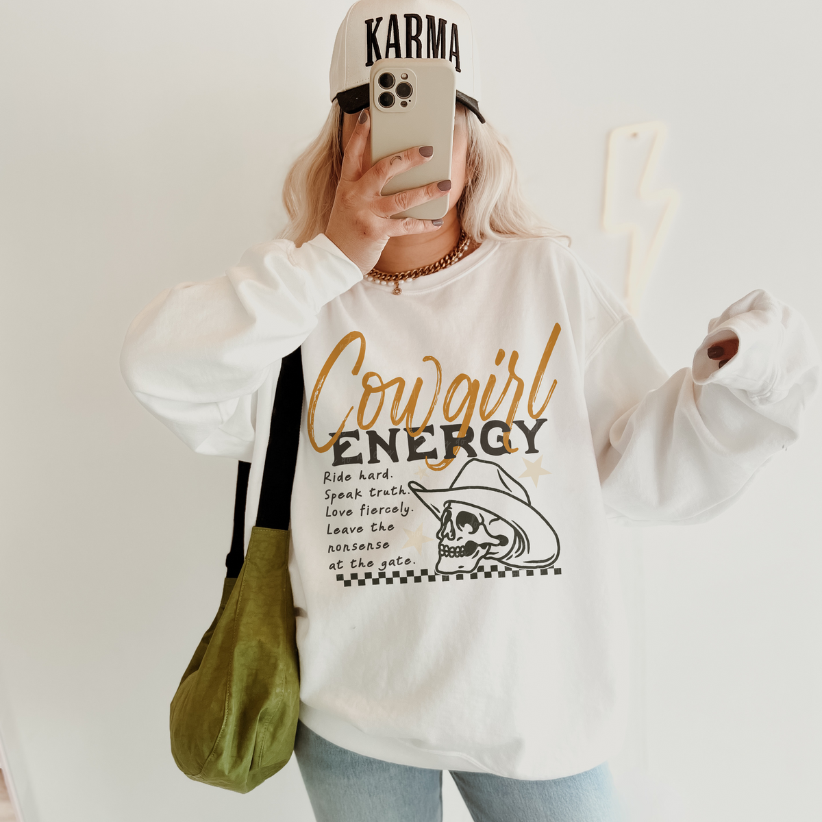 Cowgirl energy leave the nonsense at the gate (EMD) DTF Transfer