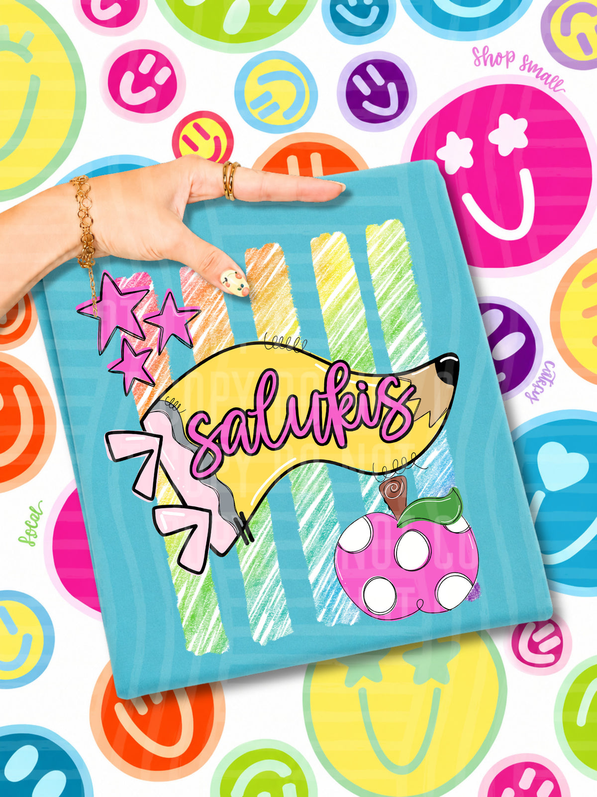 salukis pencil flag (CAPLINGER) DTF Transfer