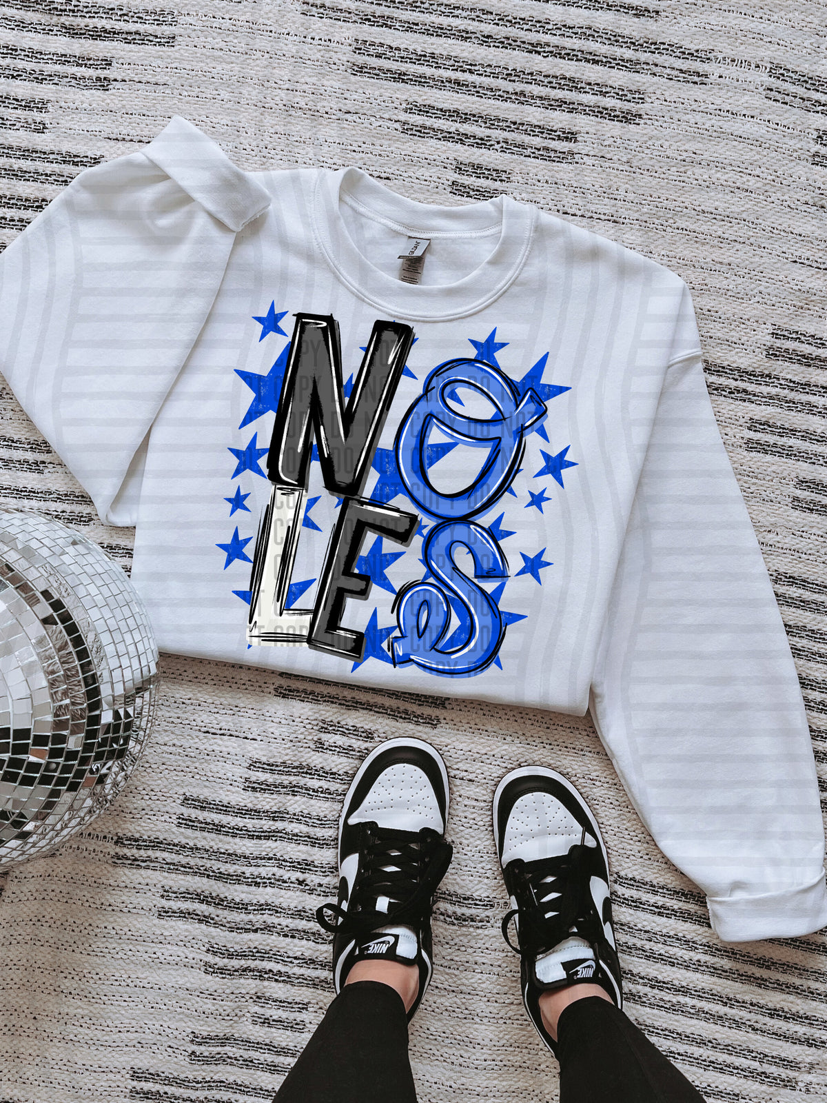 noles black and blue with blue stars (caplinger) DTF Transfer