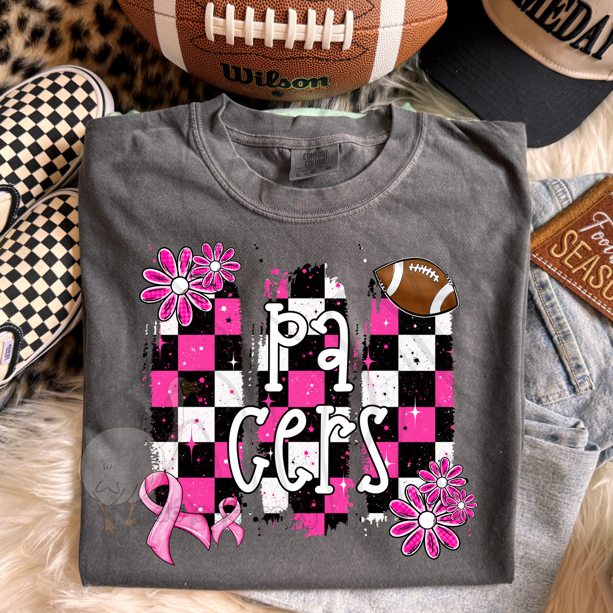 Pacers Pink Checker Mascot (DKD) DTF Transfers