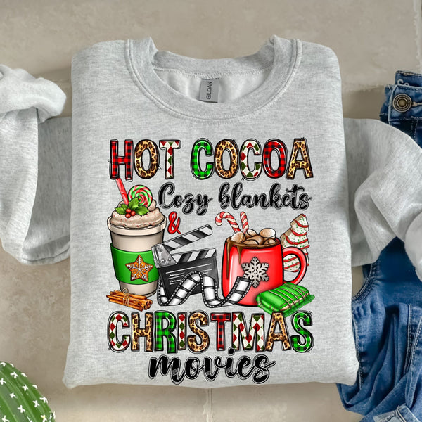 Hot Cocoa Cozy Blankets Christmas Movies-38637-DTF transfer