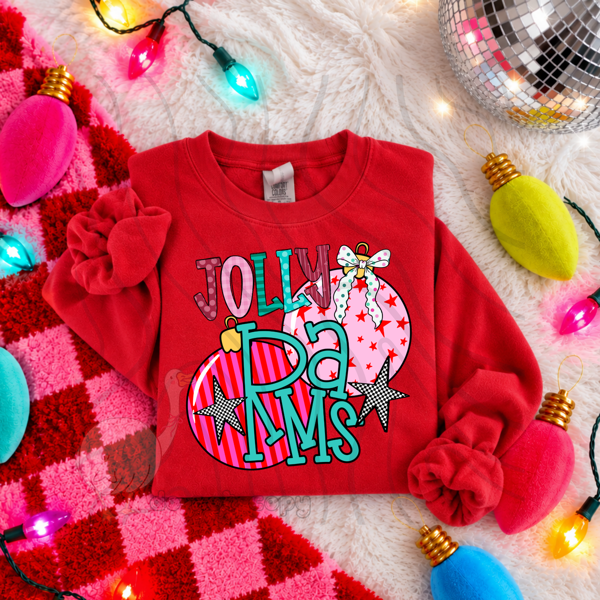 Jolly Rams pink ornaments (DKD) DTF Transfer