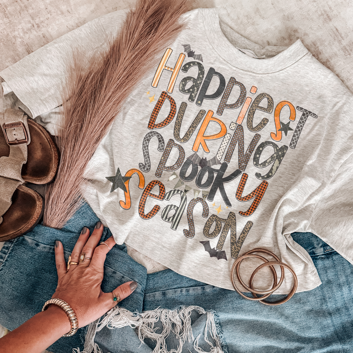 Happiest during spooky season fall colors (EMD) DTF Transfer