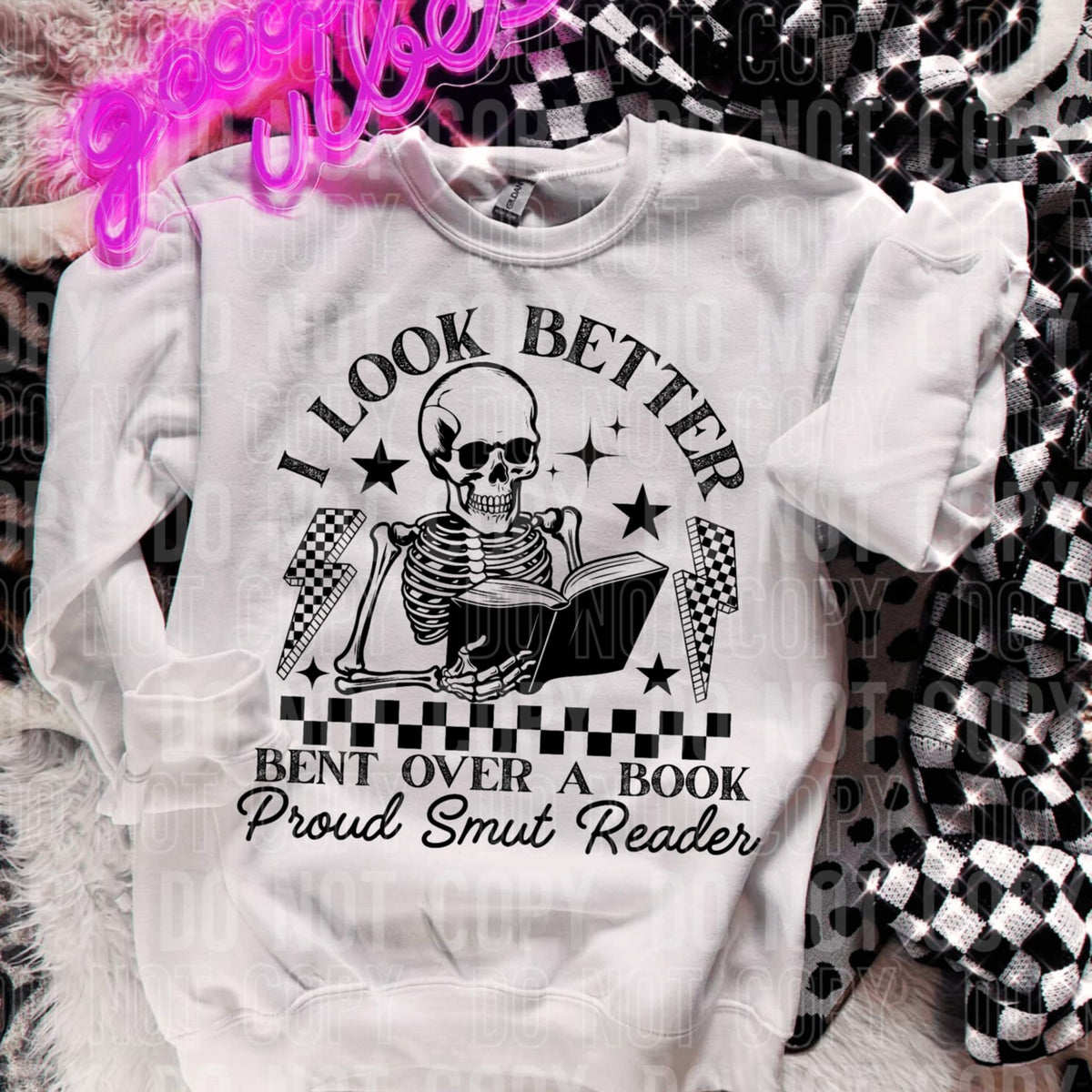 I look better bent over a book (SBB) 96462 DTF transfer