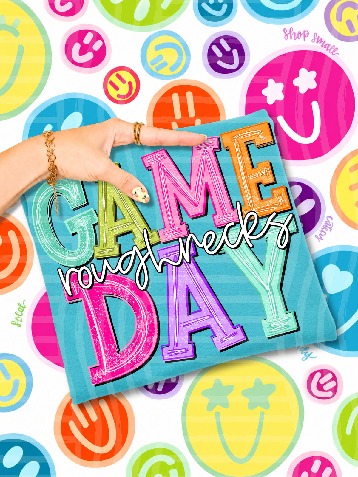 rough necks simply colorful game day (caplinger) DTF Transfer
