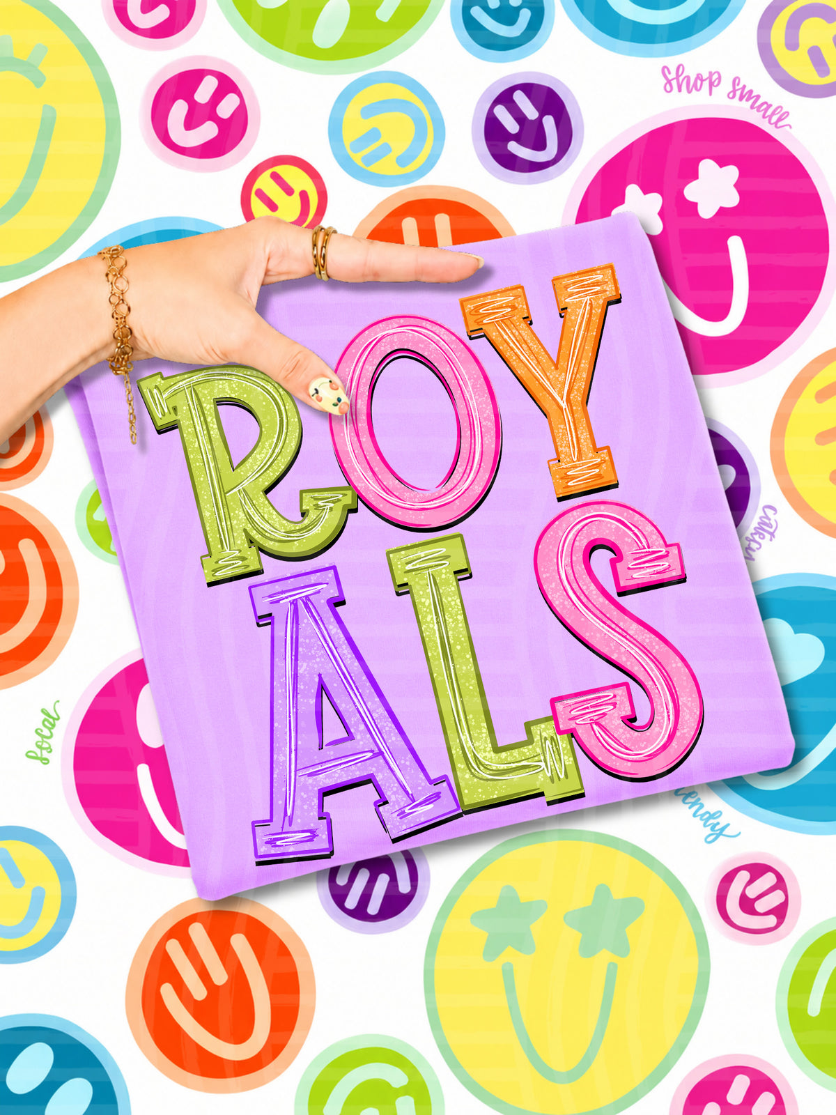 royals simply colorful stacked (Caplinger) DTF Transfer