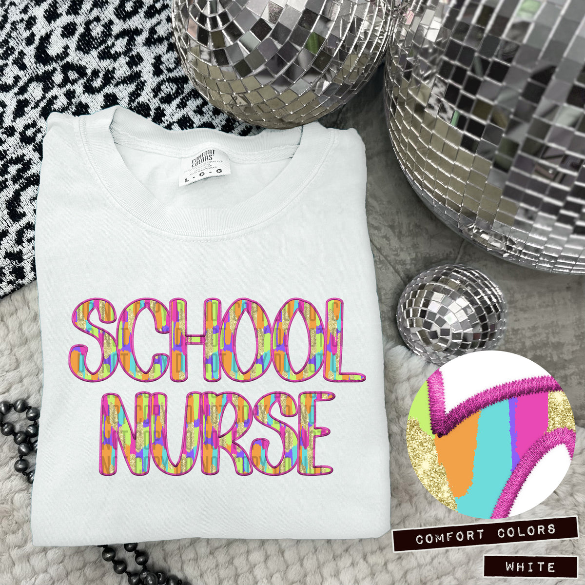 School Nurse Juneberry Brushstrokes (Caplinger) DTF transfer