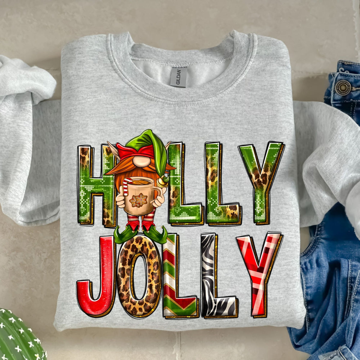 Holly Jolly -38635-DTF transfer