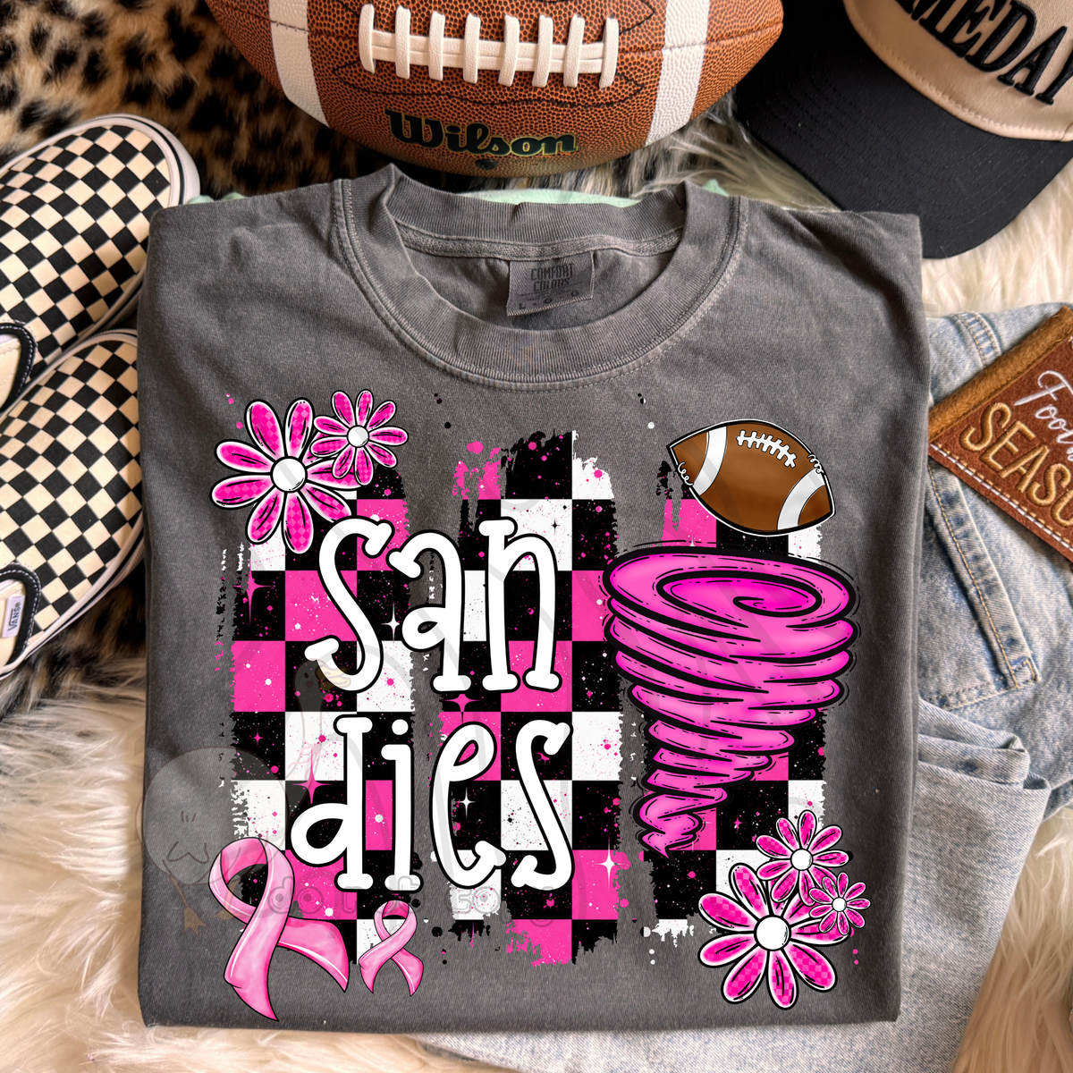 Sandies Pink Checker Mascot (DKD) DTF Transfers