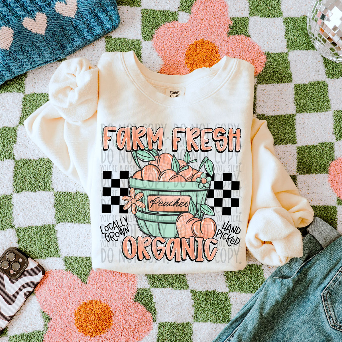 Farm fresh peaches (SWD) 106893 DTF transfer