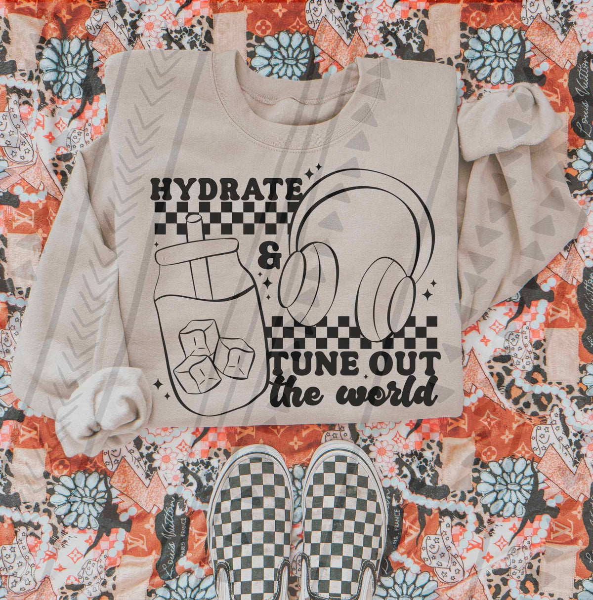 Hydrate & tune out the world 79500 DTF transfer