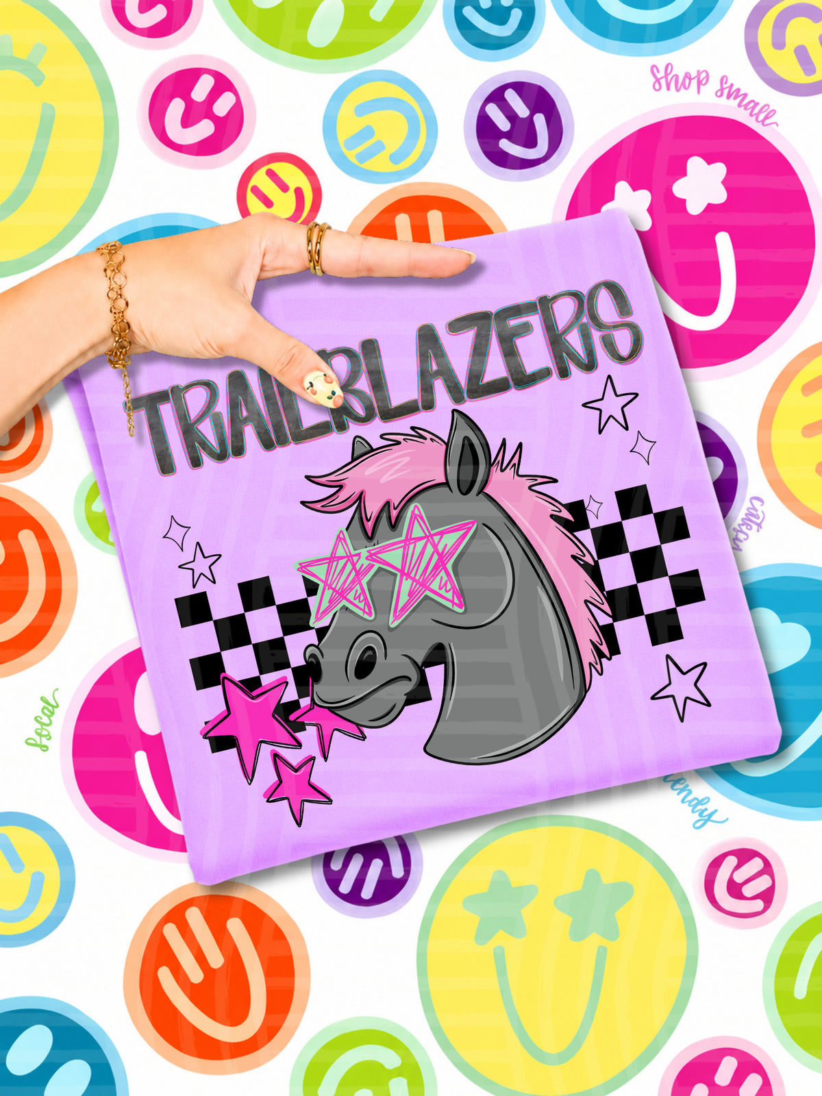 trailblazers starry eyed checks (CAPLINGER) DTF Transfer