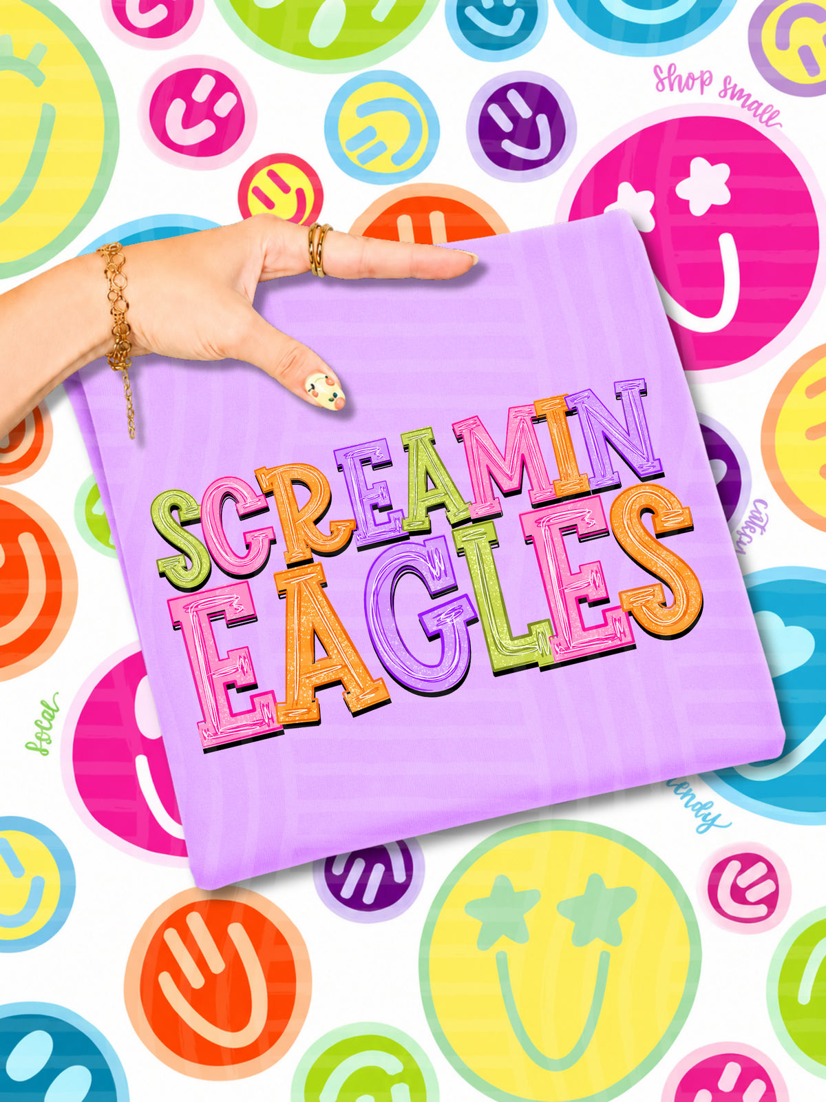 screamin eagles simply colorful stacked (Caplinger) DTF Transfer