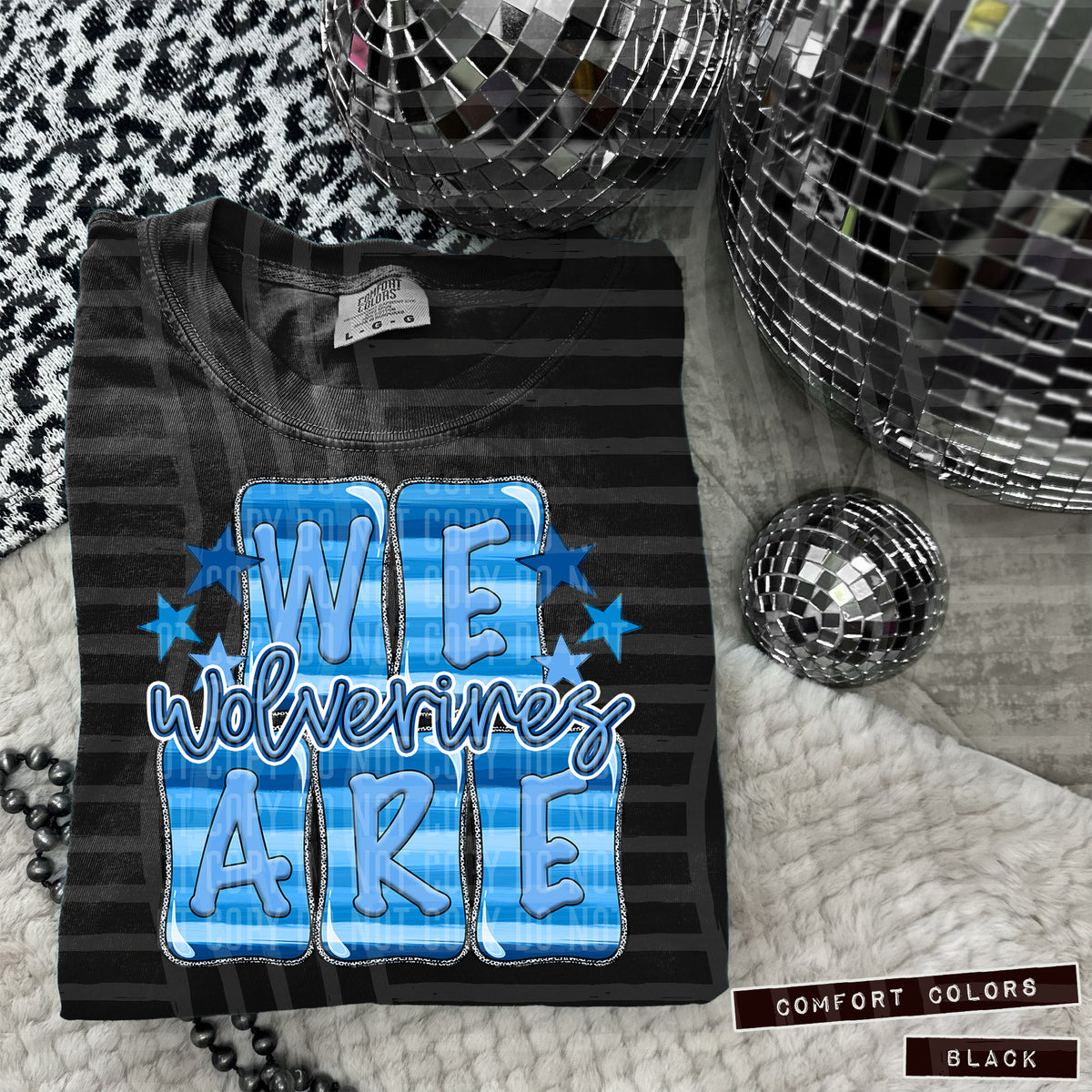Blue Striped We are Wolverines (Caplinger) 101429 DTF transfer
