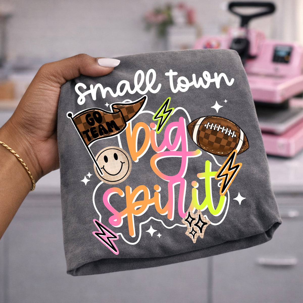 Small town big spirit (white) (CSC) DTF Transfer