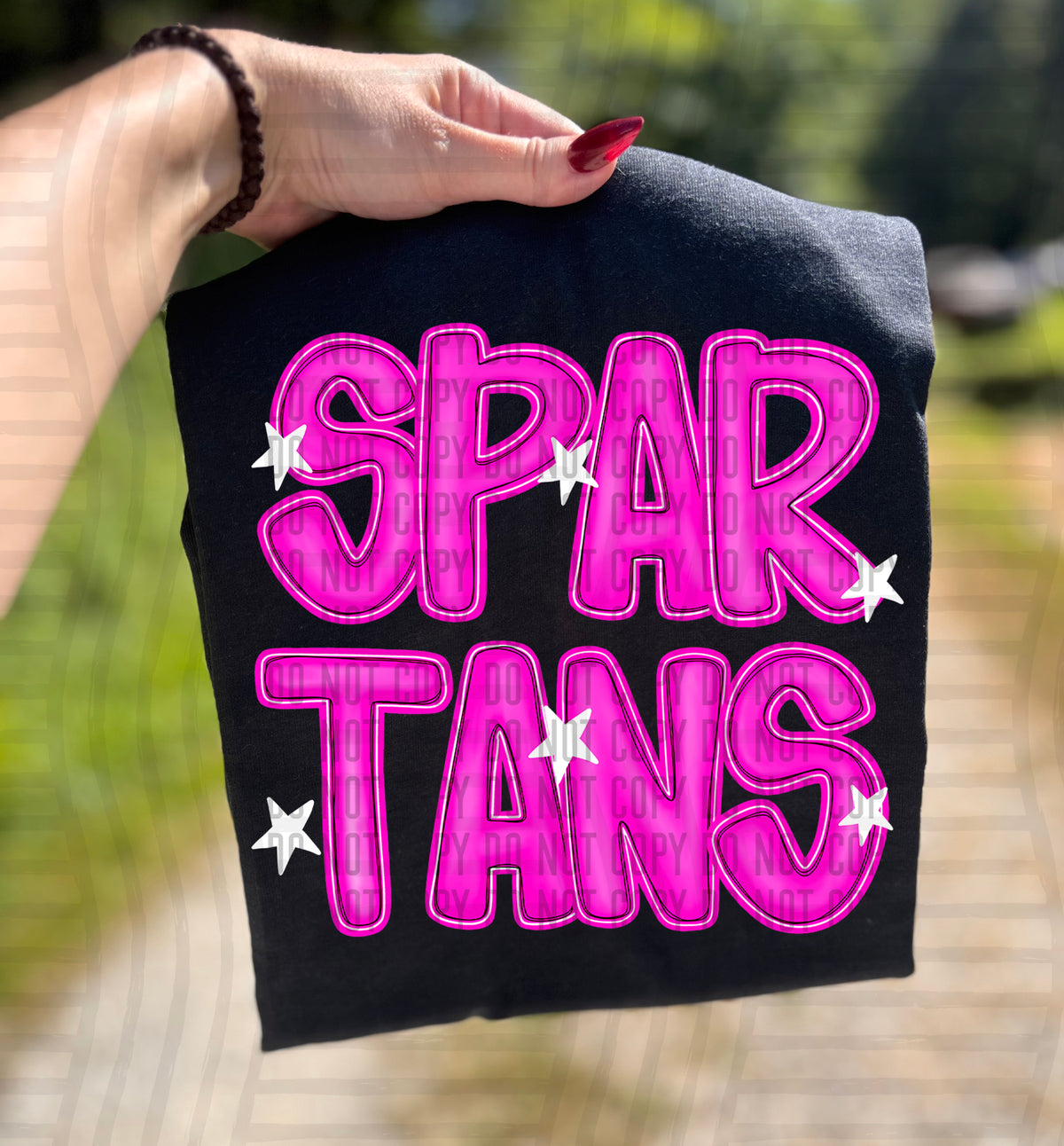 Spartans Pink And Preppy Split 112951 DTF transfer