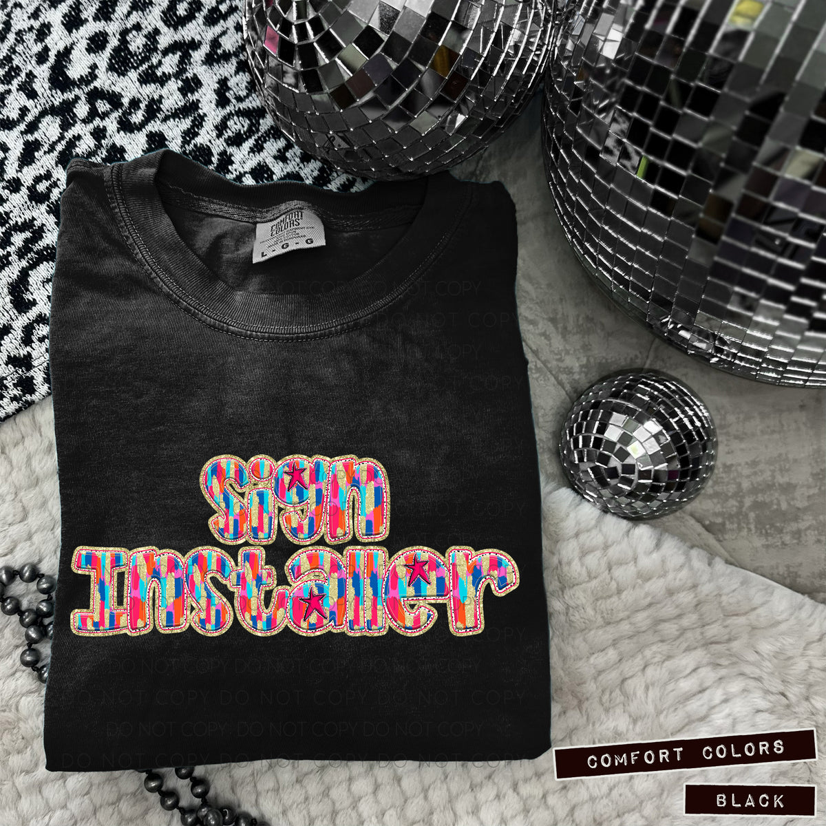 Sign Installer Tutti Brushstrokes (Caplinger) DTF transfer