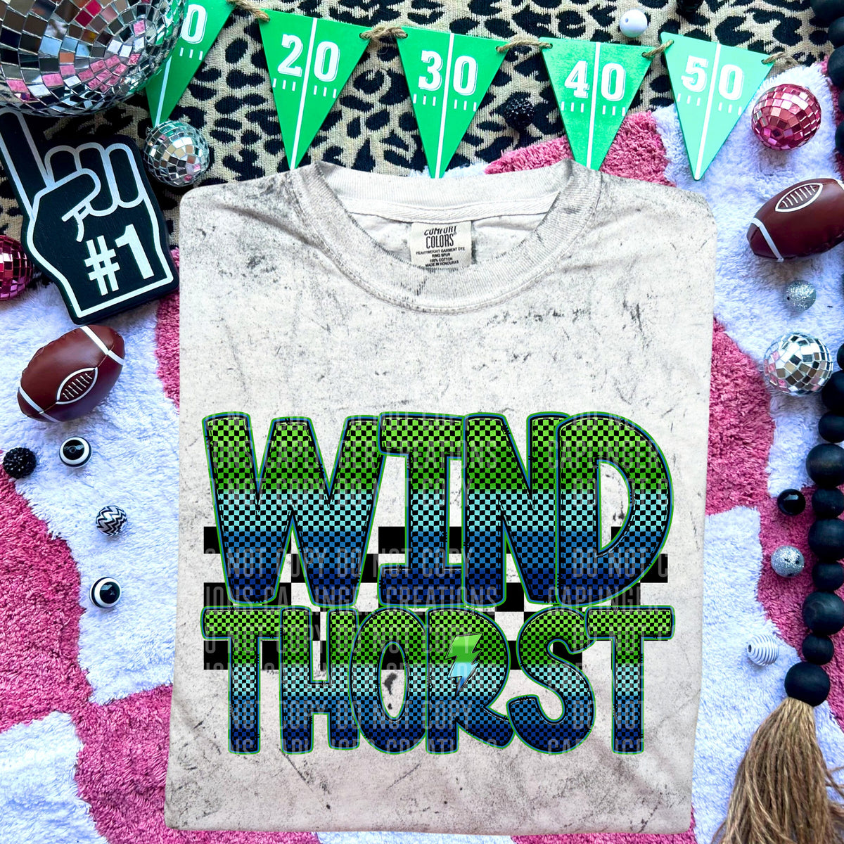 Windthorst Blue and Green Checkered (Caplinger) DTF transfer