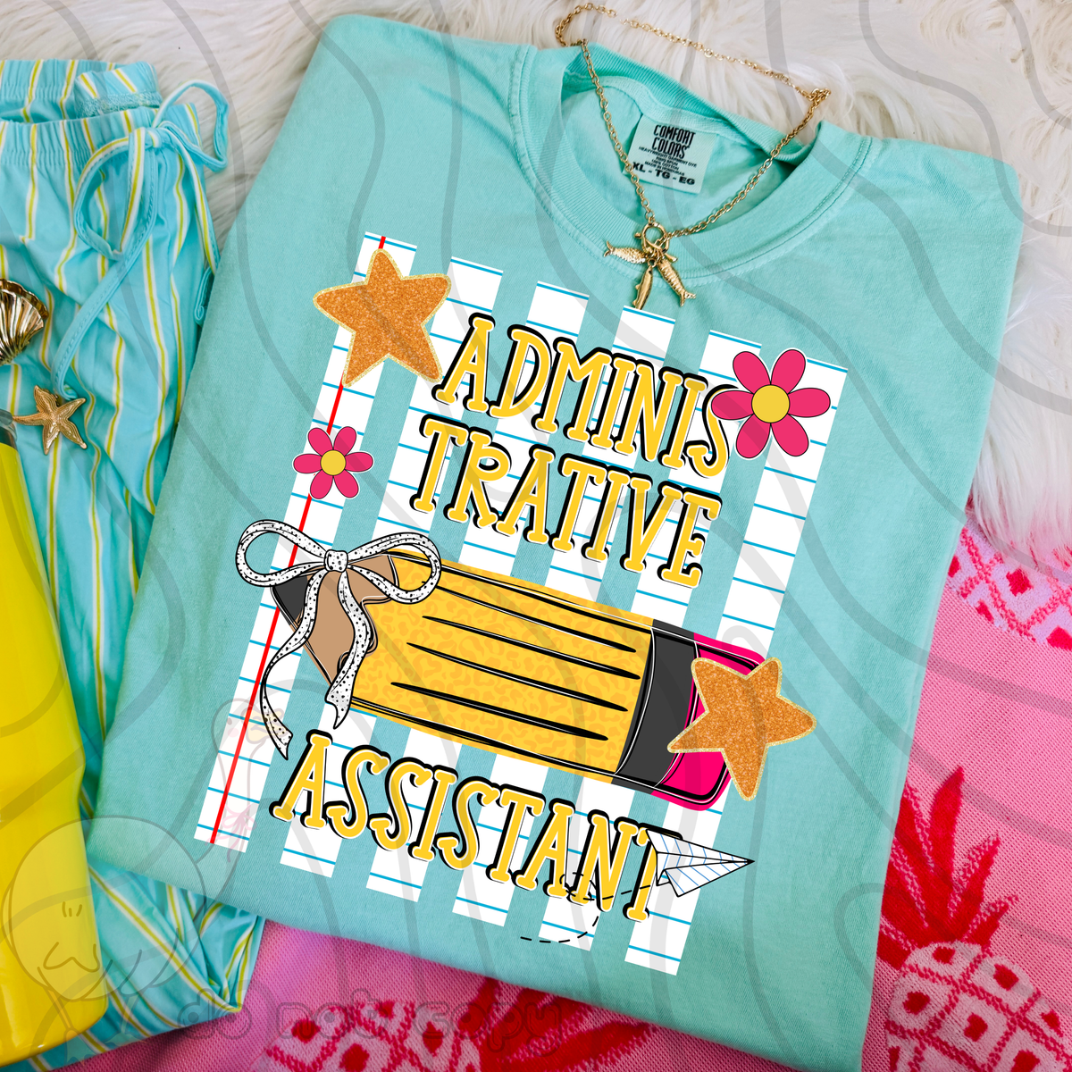 Administrative assistant pencil stripes (DKD) DTF Transfer