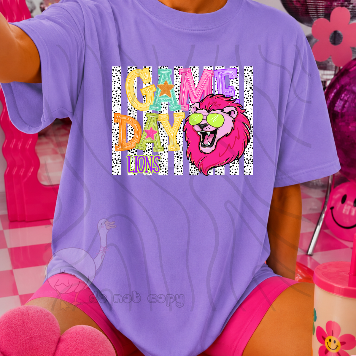 Lions poppy game day (DKD) DTF Transfer