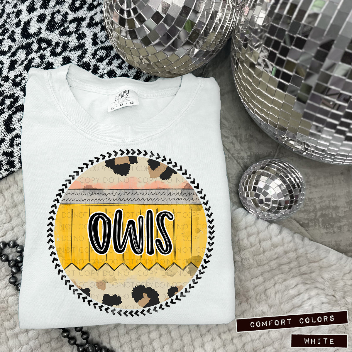 Owls Circle Pencil Background (Caplinger) DTF transfer