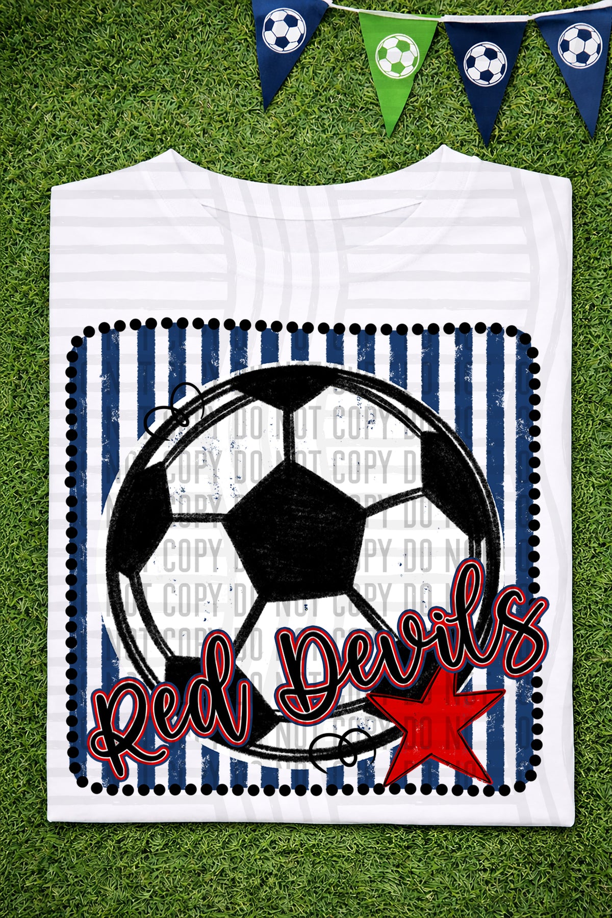 Red Devils RWB Framed (Caplinger) DTF transfer