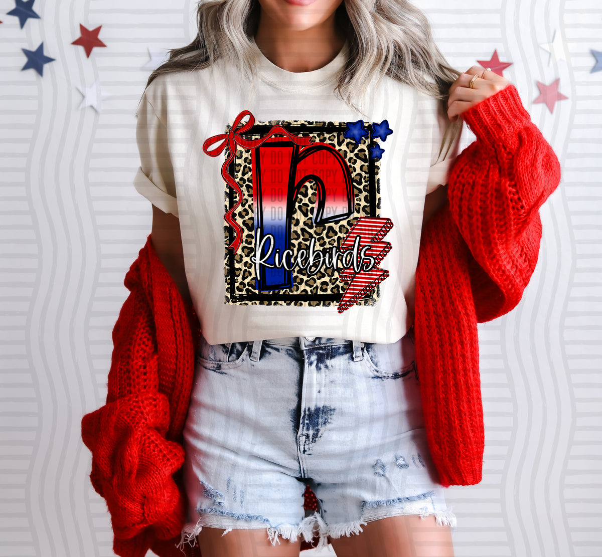 ricebirds Star Spangled Sass Mascots (Caplinger) DTF transfer