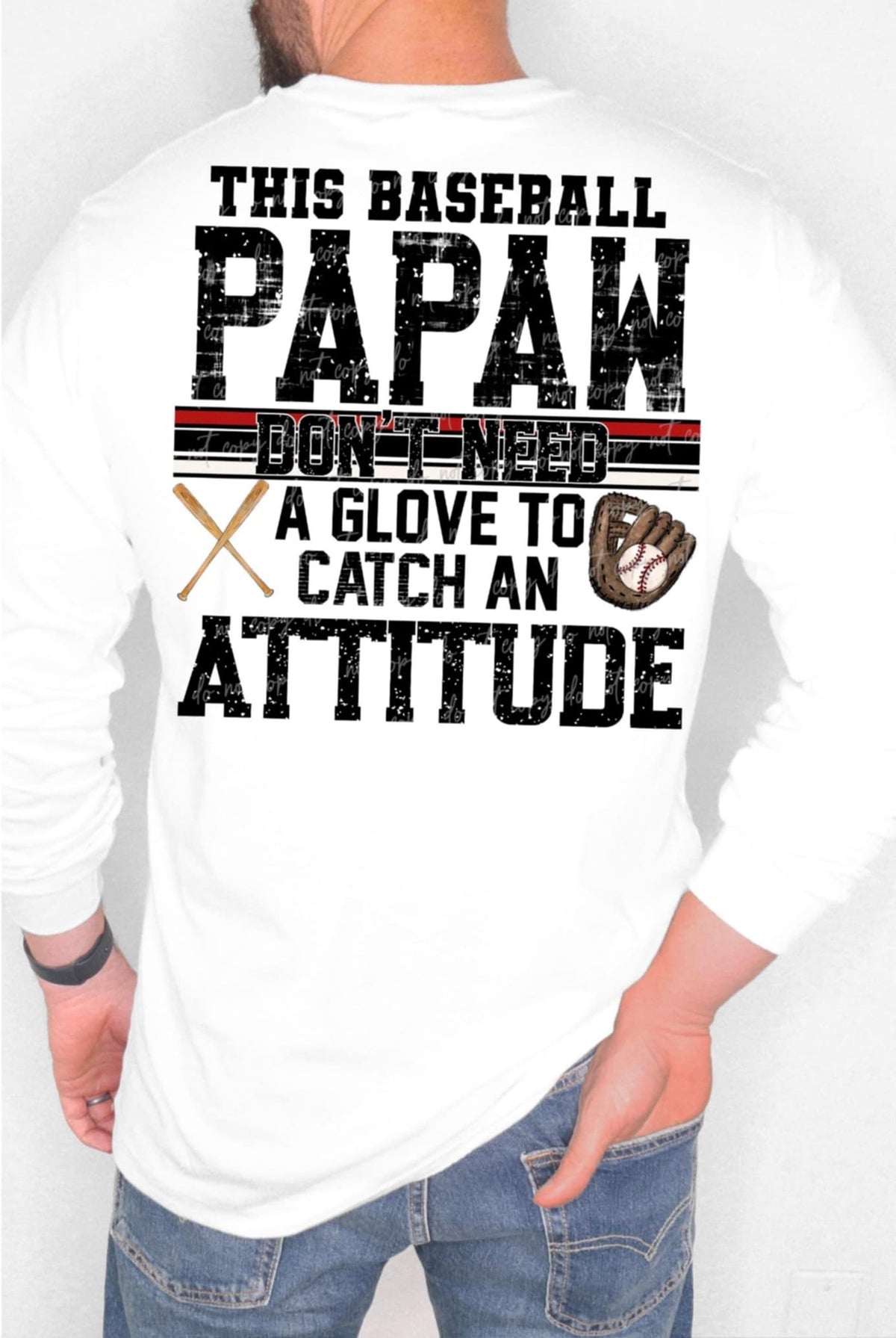 This baseball papaw don’t need a glove to catch an attitude  (VIRGO) 90556 DTF transfer