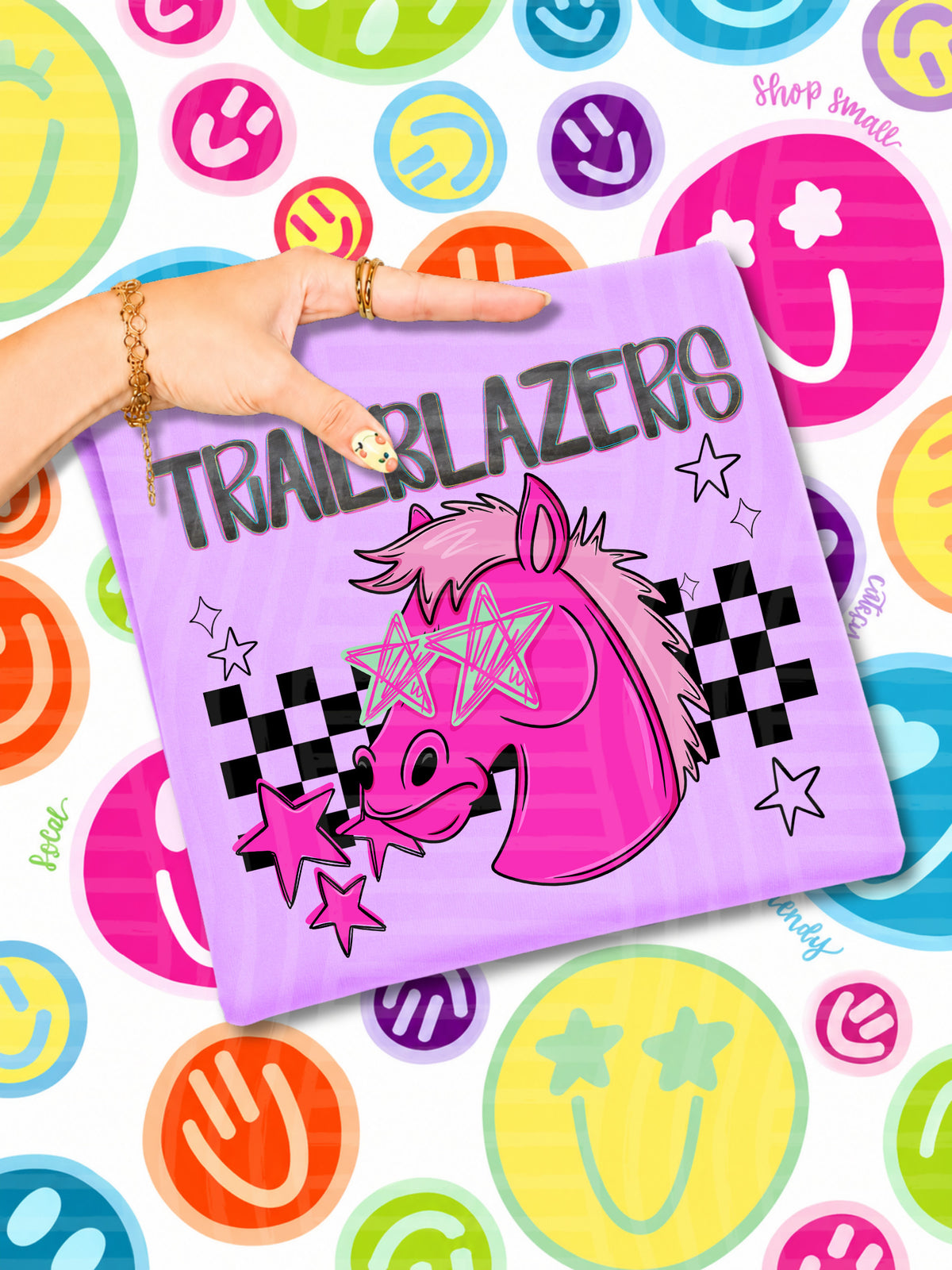 trailblazers starry eyed checks (CAPLINGER) DTF Transfer