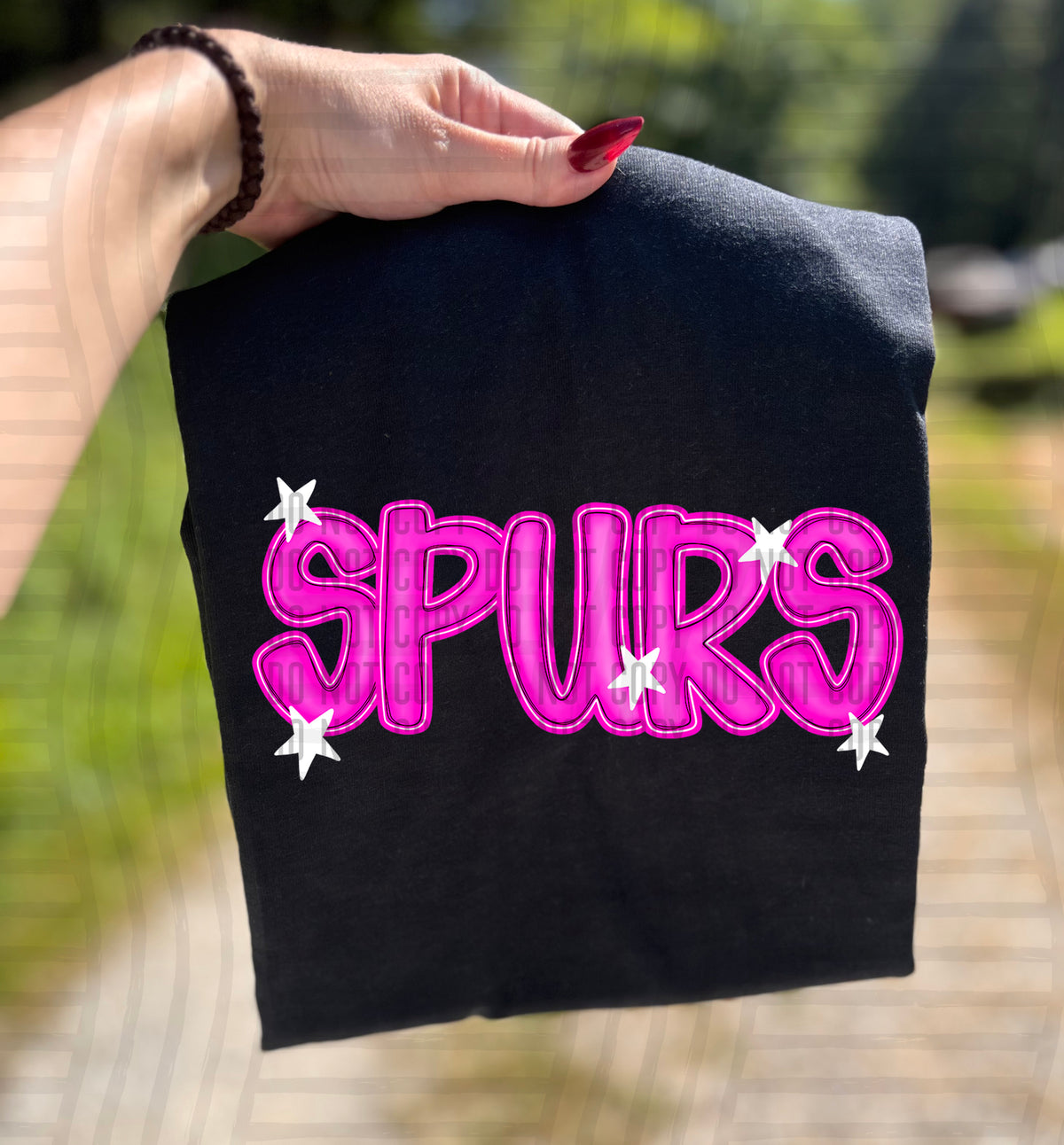 Spurs Pink And Preppy Split 112952 DTF transfer