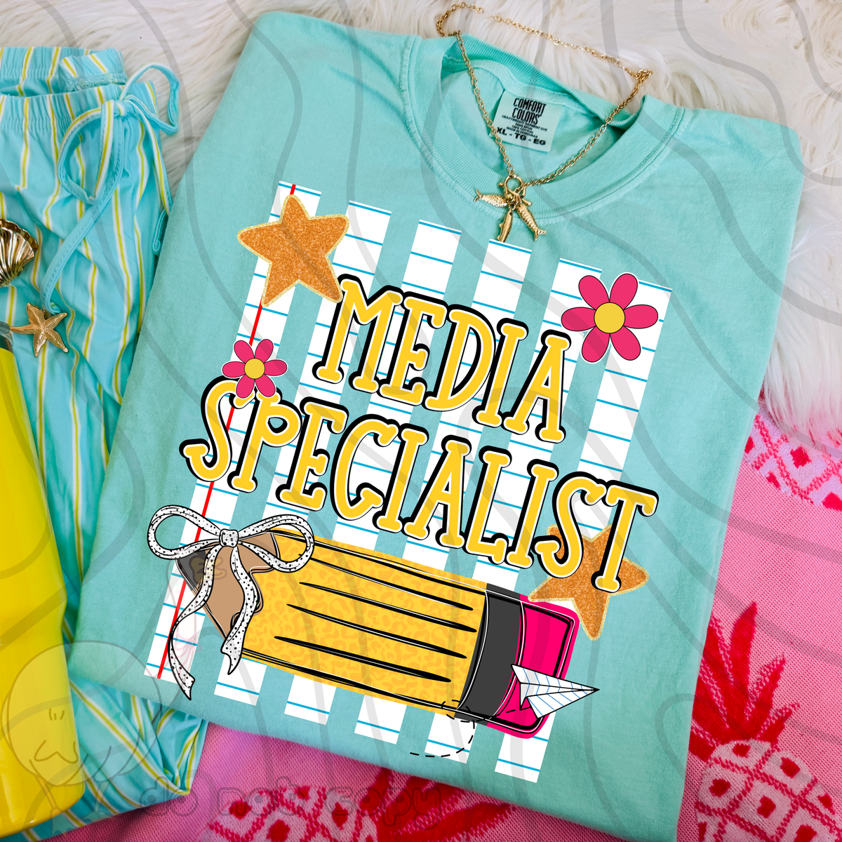 Media specialist pencil stripes (DKD) DTF Transfer