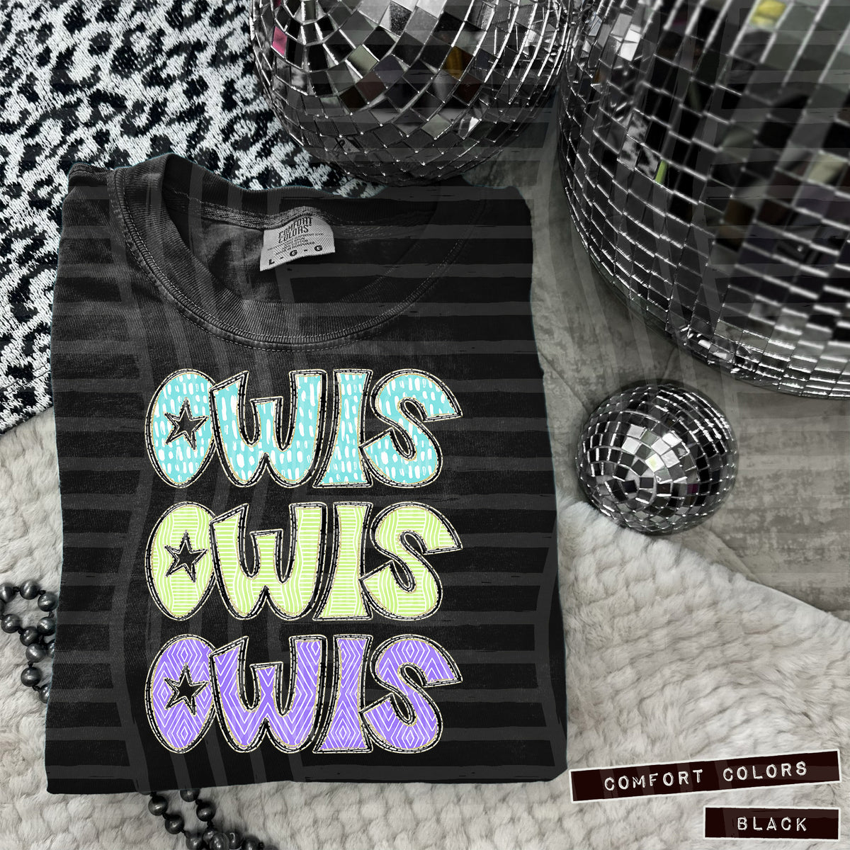 Owls Pastel Star Stacked (Caplinger) 101646 DTF transfer