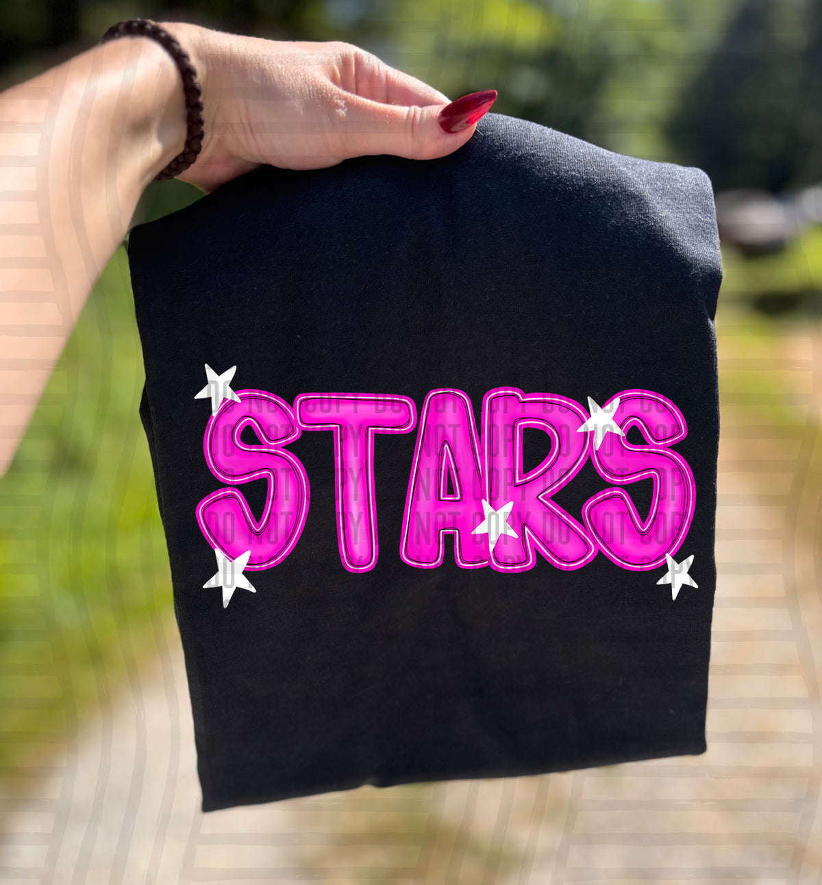 Stars Pink And Preppy Split 112953 DTF transfer