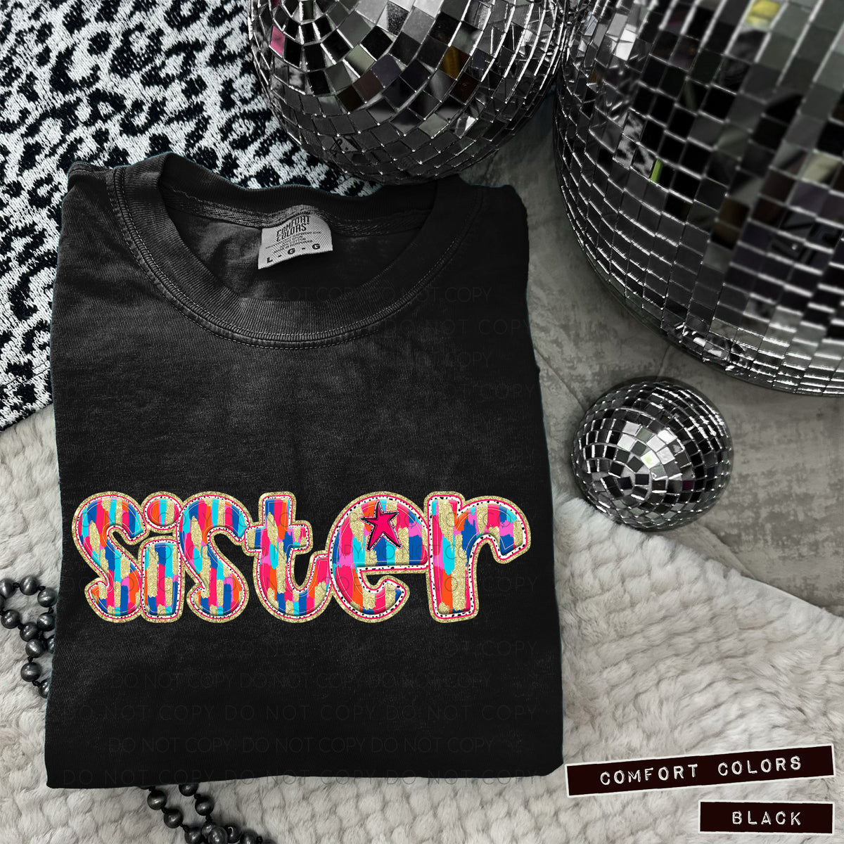 Sister Tutti Brushstrokes (Caplinger) DTF transfer