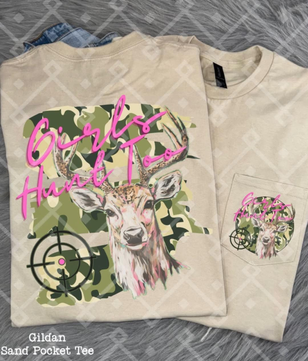 Girls hunt too BACK (Crafti) 103241 DTF transfer
