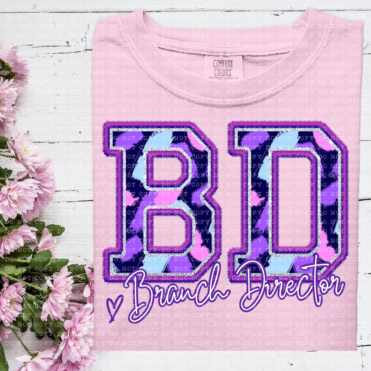 BD branch director purple brushstrokes (ECHT) 93945 DTF transfer