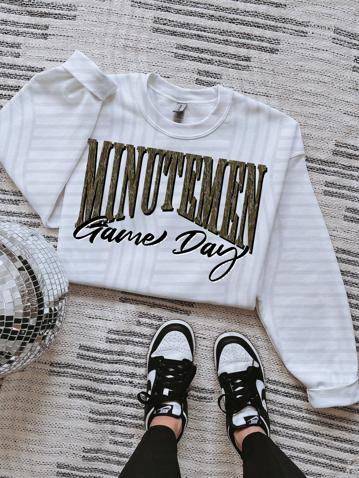 minutemen game day arched camo font (Caplinger) DTF Transfer