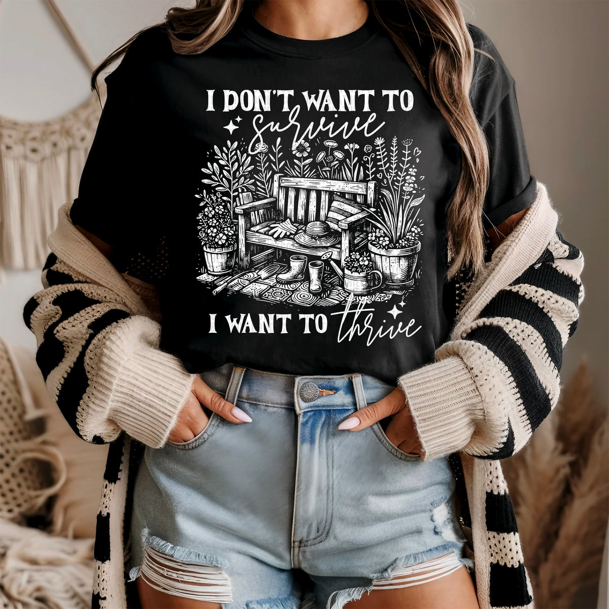 I don’t want to sunshine I want to thrive white 91715 DTF transfer