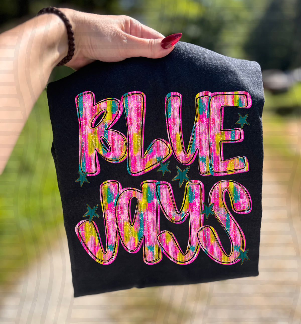 Bluejays Pink Brushstroke (Caplinger) DTF Transfers