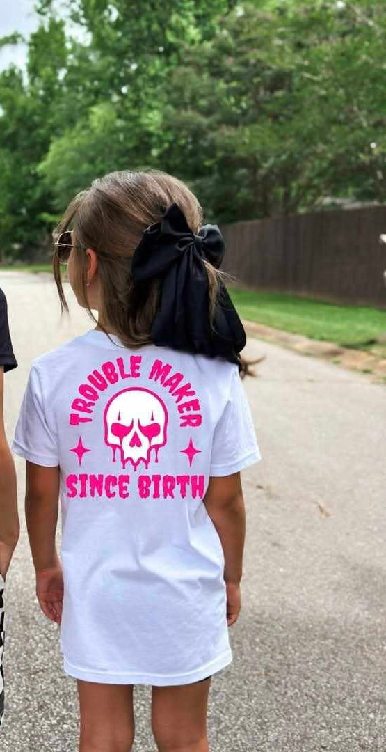 Trouble maker since birth PINK (Lyttle) 73402 DTF transfer