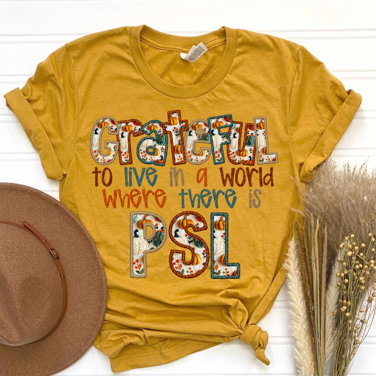 Grateful to live in a world where there is PSL bold font (CITY) 62334 DTF transfer