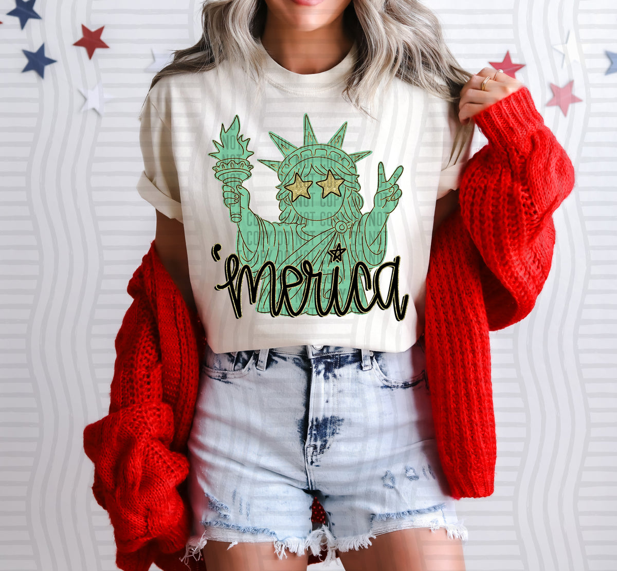Merica lady liberty (Caplinger) dtf transfer