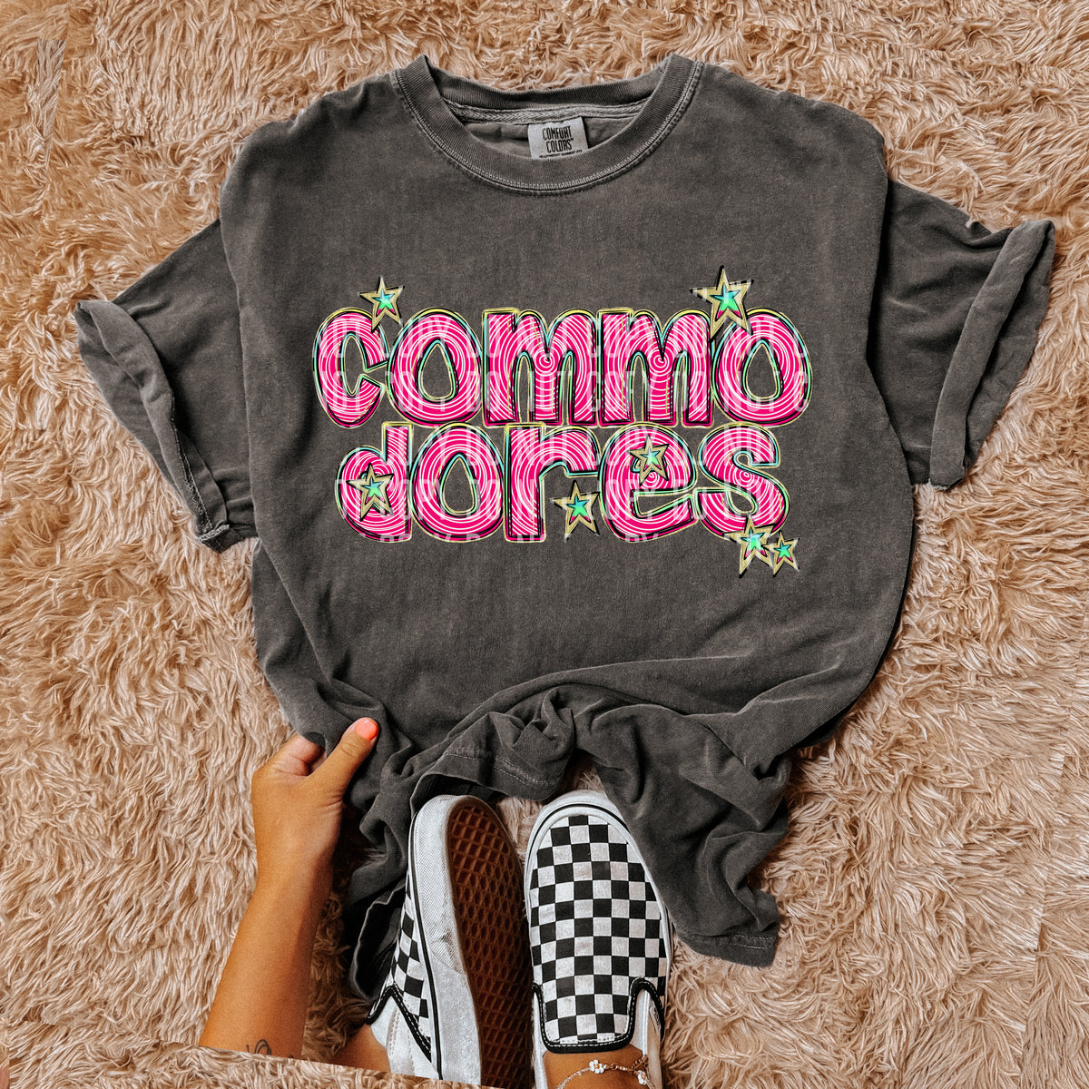 COMMODORES pink swirl (Caplinger) DTF transfer