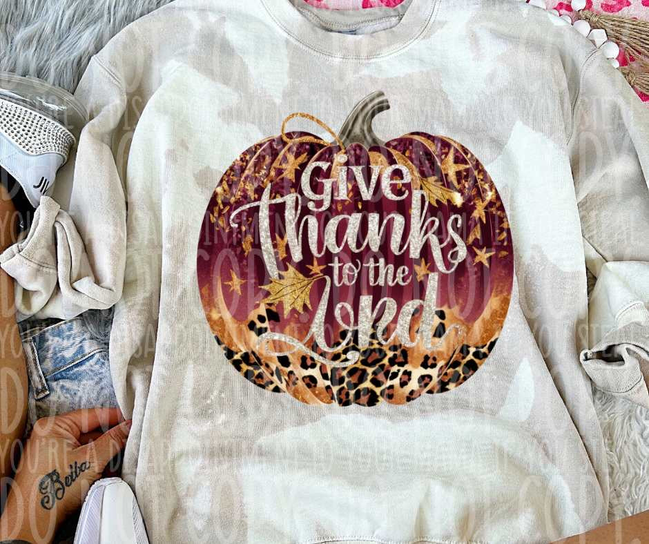 Give thanks to the lord pumpkin (vintage) 53786 DTF transfer