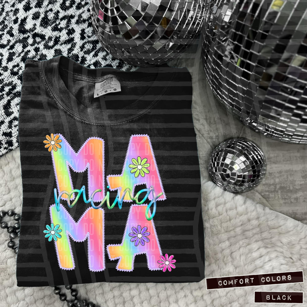 Racing mama rainbow (Caplinger) 106769 DTF transfer